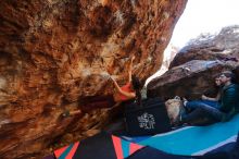 Bouldering in Hueco Tanks on 12/26/2019 with Blue Lizard Climbing and Yoga

Filename: SRM_20191226_1626300.jpg
Aperture: f/4.0
Shutter Speed: 1/250
Body: Canon EOS-1D Mark II
Lens: Canon EF 16-35mm f/2.8 L