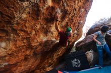 Bouldering in Hueco Tanks on 12/26/2019 with Blue Lizard Climbing and Yoga

Filename: SRM_20191226_1628020.jpg
Aperture: f/3.5
Shutter Speed: 1/250
Body: Canon EOS-1D Mark II
Lens: Canon EF 16-35mm f/2.8 L