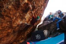 Bouldering in Hueco Tanks on 12/26/2019 with Blue Lizard Climbing and Yoga

Filename: SRM_20191226_1630592.jpg
Aperture: f/4.0
Shutter Speed: 1/250
Body: Canon EOS-1D Mark II
Lens: Canon EF 16-35mm f/2.8 L