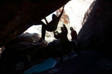 Bouldering in Hueco Tanks on 12/26/2019 with Blue Lizard Climbing and Yoga

Filename: SRM_20191226_1632150.jpg
Aperture: f/10.0
Shutter Speed: 1/250
Body: Canon EOS-1D Mark II
Lens: Canon EF 16-35mm f/2.8 L