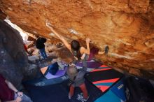 Bouldering in Hueco Tanks on 12/26/2019 with Blue Lizard Climbing and Yoga

Filename: SRM_20191226_1634440.jpg
Aperture: f/4.0
Shutter Speed: 1/250
Body: Canon EOS-1D Mark II
Lens: Canon EF 16-35mm f/2.8 L