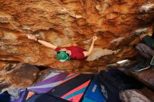 Bouldering in Hueco Tanks on 12/26/2019 with Blue Lizard Climbing and Yoga

Filename: SRM_20191226_1636280.jpg
Aperture: f/3.5
Shutter Speed: 1/250
Body: Canon EOS-1D Mark II
Lens: Canon EF 16-35mm f/2.8 L