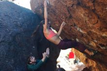 Bouldering in Hueco Tanks on 12/26/2019 with Blue Lizard Climbing and Yoga

Filename: SRM_20191226_1707511.jpg
Aperture: f/4.0
Shutter Speed: 1/320
Body: Canon EOS-1D Mark II
Lens: Canon EF 50mm f/1.8 II