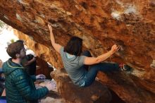 Bouldering in Hueco Tanks on 12/26/2019 with Blue Lizard Climbing and Yoga

Filename: SRM_20191226_1710030.jpg
Aperture: f/3.2
Shutter Speed: 1/320
Body: Canon EOS-1D Mark II
Lens: Canon EF 50mm f/1.8 II