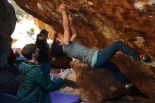 Bouldering in Hueco Tanks on 12/26/2019 with Blue Lizard Climbing and Yoga

Filename: SRM_20191226_1710090.jpg
Aperture: f/3.5
Shutter Speed: 1/320
Body: Canon EOS-1D Mark II
Lens: Canon EF 50mm f/1.8 II