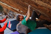 Bouldering in Hueco Tanks on 12/26/2019 with Blue Lizard Climbing and Yoga

Filename: SRM_20191226_1725350.jpg
Aperture: f/4.5
Shutter Speed: 1/320
Body: Canon EOS-1D Mark II
Lens: Canon EF 50mm f/1.8 II