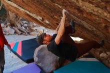 Bouldering in Hueco Tanks on 12/26/2019 with Blue Lizard Climbing and Yoga

Filename: SRM_20191226_1732470.jpg
Aperture: f/4.0
Shutter Speed: 1/320
Body: Canon EOS-1D Mark II
Lens: Canon EF 50mm f/1.8 II