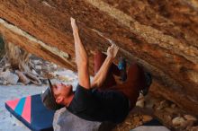 Bouldering in Hueco Tanks on 12/26/2019 with Blue Lizard Climbing and Yoga

Filename: SRM_20191226_1732550.jpg
Aperture: f/4.0
Shutter Speed: 1/320
Body: Canon EOS-1D Mark II
Lens: Canon EF 50mm f/1.8 II