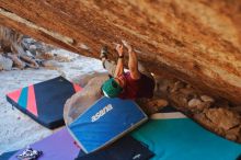 Bouldering in Hueco Tanks on 12/26/2019 with Blue Lizard Climbing and Yoga

Filename: SRM_20191226_1745110.jpg
Aperture: f/3.2
Shutter Speed: 1/250
Body: Canon EOS-1D Mark II
Lens: Canon EF 50mm f/1.8 II