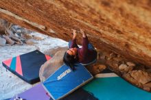 Bouldering in Hueco Tanks on 12/26/2019 with Blue Lizard Climbing and Yoga

Filename: SRM_20191226_1745340.jpg
Aperture: f/3.2
Shutter Speed: 1/250
Body: Canon EOS-1D Mark II
Lens: Canon EF 50mm f/1.8 II