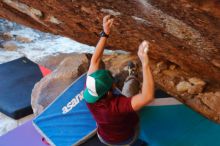 Bouldering in Hueco Tanks on 12/26/2019 with Blue Lizard Climbing and Yoga

Filename: SRM_20191226_1751231.jpg
Aperture: f/3.2
Shutter Speed: 1/250
Body: Canon EOS-1D Mark II
Lens: Canon EF 50mm f/1.8 II