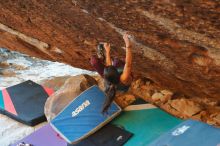 Bouldering in Hueco Tanks on 12/26/2019 with Blue Lizard Climbing and Yoga

Filename: SRM_20191226_1753320.jpg
Aperture: f/3.2
Shutter Speed: 1/250
Body: Canon EOS-1D Mark II
Lens: Canon EF 50mm f/1.8 II