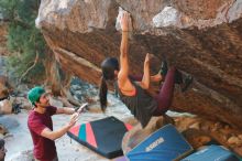 Bouldering in Hueco Tanks on 12/26/2019 with Blue Lizard Climbing and Yoga

Filename: SRM_20191226_1754040.jpg
Aperture: f/4.0
Shutter Speed: 1/250
Body: Canon EOS-1D Mark II
Lens: Canon EF 50mm f/1.8 II