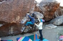 Bouldering in Hueco Tanks on 12/27/2019 with Blue Lizard Climbing and Yoga

Filename: SRM_20191227_1013130.jpg
Aperture: f/4.0
Shutter Speed: 1/250
Body: Canon EOS-1D Mark II
Lens: Canon EF 16-35mm f/2.8 L