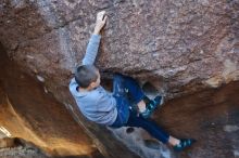 Bouldering in Hueco Tanks on 12/27/2019 with Blue Lizard Climbing and Yoga

Filename: SRM_20191227_1023280.jpg
Aperture: f/2.8
Shutter Speed: 1/320
Body: Canon EOS-1D Mark II
Lens: Canon EF 50mm f/1.8 II