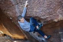 Bouldering in Hueco Tanks on 12/27/2019 with Blue Lizard Climbing and Yoga

Filename: SRM_20191227_1023290.jpg
Aperture: f/2.8
Shutter Speed: 1/320
Body: Canon EOS-1D Mark II
Lens: Canon EF 50mm f/1.8 II