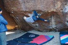 Bouldering in Hueco Tanks on 12/27/2019 with Blue Lizard Climbing and Yoga

Filename: SRM_20191227_1025240.jpg
Aperture: f/2.5
Shutter Speed: 1/320
Body: Canon EOS-1D Mark II
Lens: Canon EF 50mm f/1.8 II