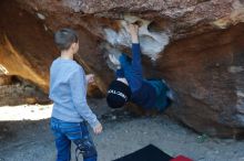 Bouldering in Hueco Tanks on 12/27/2019 with Blue Lizard Climbing and Yoga

Filename: SRM_20191227_1027300.jpg
Aperture: f/2.8
Shutter Speed: 1/320
Body: Canon EOS-1D Mark II
Lens: Canon EF 50mm f/1.8 II