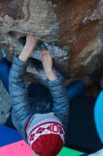 Bouldering in Hueco Tanks on 12/27/2019 with Blue Lizard Climbing and Yoga

Filename: SRM_20191227_1028060.jpg
Aperture: f/3.2
Shutter Speed: 1/320
Body: Canon EOS-1D Mark II
Lens: Canon EF 50mm f/1.8 II