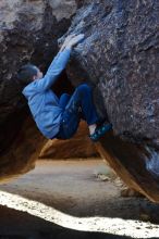 Bouldering in Hueco Tanks on 12/27/2019 with Blue Lizard Climbing and Yoga

Filename: SRM_20191227_1028480.jpg
Aperture: f/4.0
Shutter Speed: 1/320
Body: Canon EOS-1D Mark II
Lens: Canon EF 50mm f/1.8 II