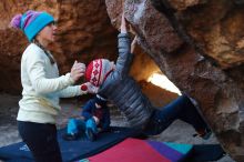 Bouldering in Hueco Tanks on 12/27/2019 with Blue Lizard Climbing and Yoga

Filename: SRM_20191227_1029590.jpg
Aperture: f/3.2
Shutter Speed: 1/320
Body: Canon EOS-1D Mark II
Lens: Canon EF 50mm f/1.8 II