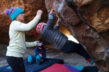 Bouldering in Hueco Tanks on 12/27/2019 with Blue Lizard Climbing and Yoga

Filename: SRM_20191227_1030000.jpg
Aperture: f/3.5
Shutter Speed: 1/320
Body: Canon EOS-1D Mark II
Lens: Canon EF 50mm f/1.8 II