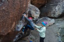 Bouldering in Hueco Tanks on 12/27/2019 with Blue Lizard Climbing and Yoga

Filename: SRM_20191227_1030190.jpg
Aperture: f/4.5
Shutter Speed: 1/320
Body: Canon EOS-1D Mark II
Lens: Canon EF 50mm f/1.8 II