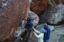 Bouldering in Hueco Tanks on 12/27/2019 with Blue Lizard Climbing and Yoga

Filename: SRM_20191227_1030320.jpg
Aperture: f/4.0
Shutter Speed: 1/320
Body: Canon EOS-1D Mark II
Lens: Canon EF 50mm f/1.8 II