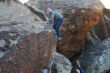 Bouldering in Hueco Tanks on 12/27/2019 with Blue Lizard Climbing and Yoga

Filename: SRM_20191227_1031080.jpg
Aperture: f/4.5
Shutter Speed: 1/320
Body: Canon EOS-1D Mark II
Lens: Canon EF 50mm f/1.8 II