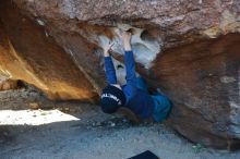 Bouldering in Hueco Tanks on 12/27/2019 with Blue Lizard Climbing and Yoga

Filename: SRM_20191227_1036060.jpg
Aperture: f/2.8
Shutter Speed: 1/320
Body: Canon EOS-1D Mark II
Lens: Canon EF 50mm f/1.8 II