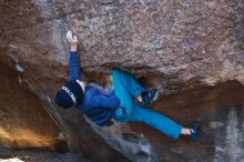 Bouldering in Hueco Tanks on 12/27/2019 with Blue Lizard Climbing and Yoga

Filename: SRM_20191227_1036120.jpg
Aperture: f/2.8
Shutter Speed: 1/320
Body: Canon EOS-1D Mark II
Lens: Canon EF 50mm f/1.8 II
