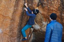 Bouldering in Hueco Tanks on 12/27/2019 with Blue Lizard Climbing and Yoga

Filename: SRM_20191227_1042340.jpg
Aperture: f/4.0
Shutter Speed: 1/320
Body: Canon EOS-1D Mark II
Lens: Canon EF 50mm f/1.8 II