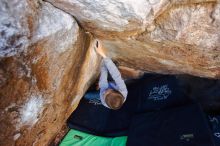 Bouldering in Hueco Tanks on 12/27/2019 with Blue Lizard Climbing and Yoga

Filename: SRM_20191227_1046100.jpg
Aperture: f/4.0
Shutter Speed: 1/200
Body: Canon EOS-1D Mark II
Lens: Canon EF 16-35mm f/2.8 L