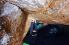 Bouldering in Hueco Tanks on 12/27/2019 with Blue Lizard Climbing and Yoga

Filename: SRM_20191227_1046490.jpg
Aperture: f/3.5
Shutter Speed: 1/250
Body: Canon EOS-1D Mark II
Lens: Canon EF 16-35mm f/2.8 L