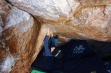 Bouldering in Hueco Tanks on 12/27/2019 with Blue Lizard Climbing and Yoga

Filename: SRM_20191227_1046520.jpg
Aperture: f/3.5
Shutter Speed: 1/250
Body: Canon EOS-1D Mark II
Lens: Canon EF 16-35mm f/2.8 L