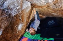 Bouldering in Hueco Tanks on 12/27/2019 with Blue Lizard Climbing and Yoga

Filename: SRM_20191227_1047580.jpg
Aperture: f/4.0
Shutter Speed: 1/250
Body: Canon EOS-1D Mark II
Lens: Canon EF 16-35mm f/2.8 L