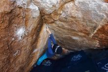 Bouldering in Hueco Tanks on 12/27/2019 with Blue Lizard Climbing and Yoga

Filename: SRM_20191227_1049060.jpg
Aperture: f/4.5
Shutter Speed: 1/250
Body: Canon EOS-1D Mark II
Lens: Canon EF 16-35mm f/2.8 L