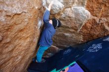 Bouldering in Hueco Tanks on 12/27/2019 with Blue Lizard Climbing and Yoga

Filename: SRM_20191227_1051270.jpg
Aperture: f/4.0
Shutter Speed: 1/250
Body: Canon EOS-1D Mark II
Lens: Canon EF 16-35mm f/2.8 L