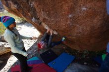 Bouldering in Hueco Tanks on 12/27/2019 with Blue Lizard Climbing and Yoga

Filename: SRM_20191227_1102550.jpg
Aperture: f/7.1
Shutter Speed: 1/400
Body: Canon EOS-1D Mark II
Lens: Canon EF 16-35mm f/2.8 L