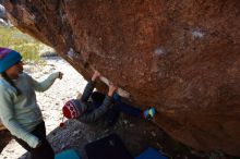 Bouldering in Hueco Tanks on 12/27/2019 with Blue Lizard Climbing and Yoga

Filename: SRM_20191227_1102580.jpg
Aperture: f/8.0
Shutter Speed: 1/400
Body: Canon EOS-1D Mark II
Lens: Canon EF 16-35mm f/2.8 L