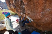 Bouldering in Hueco Tanks on 12/27/2019 with Blue Lizard Climbing and Yoga

Filename: SRM_20191227_1103110.jpg
Aperture: f/6.3
Shutter Speed: 1/250
Body: Canon EOS-1D Mark II
Lens: Canon EF 16-35mm f/2.8 L