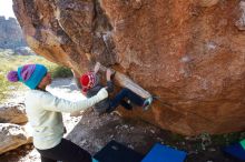 Bouldering in Hueco Tanks on 12/27/2019 with Blue Lizard Climbing and Yoga

Filename: SRM_20191227_1103310.jpg
Aperture: f/5.6
Shutter Speed: 1/250
Body: Canon EOS-1D Mark II
Lens: Canon EF 16-35mm f/2.8 L