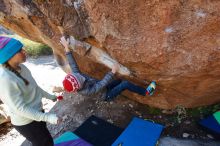 Bouldering in Hueco Tanks on 12/27/2019 with Blue Lizard Climbing and Yoga

Filename: SRM_20191227_1104000.jpg
Aperture: f/5.6
Shutter Speed: 1/250
Body: Canon EOS-1D Mark II
Lens: Canon EF 16-35mm f/2.8 L