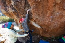 Bouldering in Hueco Tanks on 12/27/2019 with Blue Lizard Climbing and Yoga

Filename: SRM_20191227_1104091.jpg
Aperture: f/5.6
Shutter Speed: 1/250
Body: Canon EOS-1D Mark II
Lens: Canon EF 16-35mm f/2.8 L