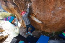 Bouldering in Hueco Tanks on 12/27/2019 with Blue Lizard Climbing and Yoga

Filename: SRM_20191227_1104092.jpg
Aperture: f/5.6
Shutter Speed: 1/250
Body: Canon EOS-1D Mark II
Lens: Canon EF 16-35mm f/2.8 L