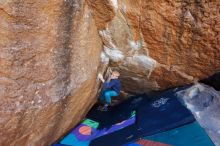 Bouldering in Hueco Tanks on 12/27/2019 with Blue Lizard Climbing and Yoga

Filename: SRM_20191227_1112150.jpg
Aperture: f/4.5
Shutter Speed: 1/250
Body: Canon EOS-1D Mark II
Lens: Canon EF 16-35mm f/2.8 L