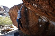 Bouldering in Hueco Tanks on 12/27/2019 with Blue Lizard Climbing and Yoga

Filename: SRM_20191227_1113211.jpg
Aperture: f/8.0
Shutter Speed: 1/250
Body: Canon EOS-1D Mark II
Lens: Canon EF 16-35mm f/2.8 L