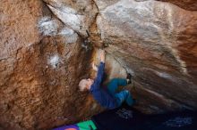 Bouldering in Hueco Tanks on 12/27/2019 with Blue Lizard Climbing and Yoga

Filename: SRM_20191227_1119520.jpg
Aperture: f/5.0
Shutter Speed: 1/250
Body: Canon EOS-1D Mark II
Lens: Canon EF 16-35mm f/2.8 L