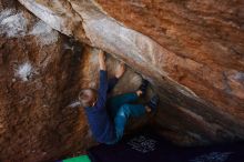 Bouldering in Hueco Tanks on 12/27/2019 with Blue Lizard Climbing and Yoga

Filename: SRM_20191227_1125480.jpg
Aperture: f/5.6
Shutter Speed: 1/250
Body: Canon EOS-1D Mark II
Lens: Canon EF 16-35mm f/2.8 L