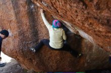 Bouldering in Hueco Tanks on 12/27/2019 with Blue Lizard Climbing and Yoga

Filename: SRM_20191227_1135040.jpg
Aperture: f/5.6
Shutter Speed: 1/250
Body: Canon EOS-1D Mark II
Lens: Canon EF 16-35mm f/2.8 L